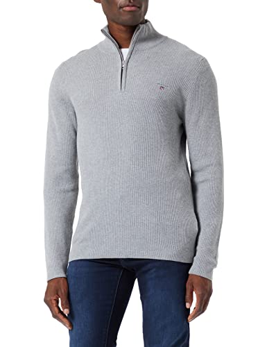 GANT sweter męski, szary melanż, XXL