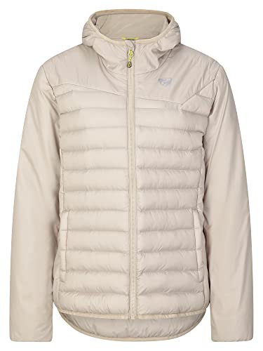 Ziener Damska kurtka termiczna NANTANA Outdoor / Skitour | wiatroszczelna, wełna, nie zawiera PFC, srebrno-beżowa, 34