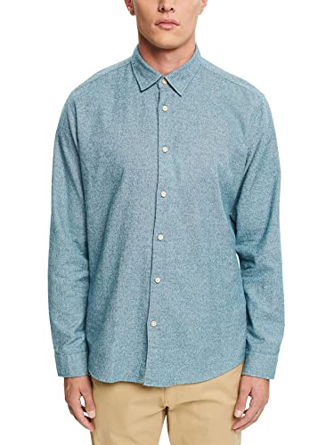 ESPRIT Męska koszula 102EE2F301, 460/DARK Turquoise, XS