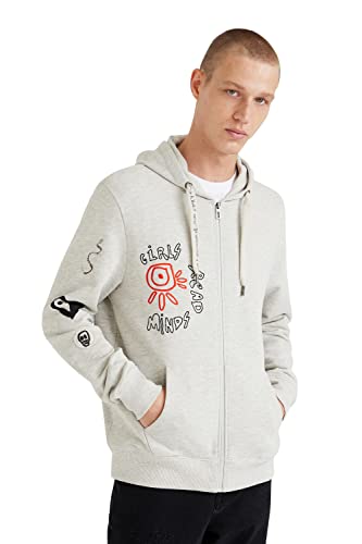 Desigual Sweter męski, czarny, XXL