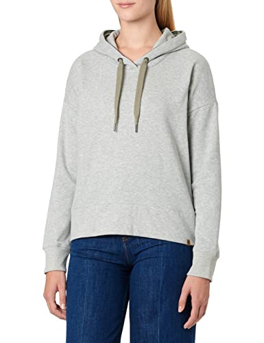 Camel Active Womenswear Damska bluza z kapturem, jasnoszary melanżowy, S