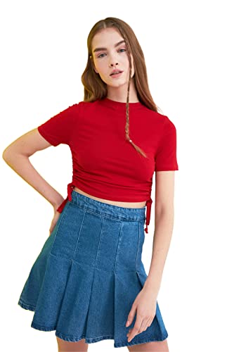 Trendyol Damska bluza z czerwoną koszulką, rozmiar S
