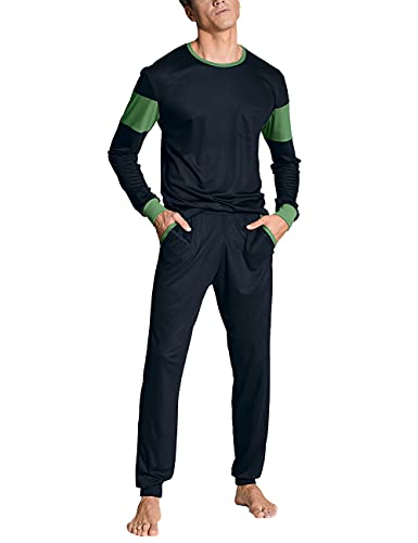 Calida 100% Nature męski T-shirt trwały top ze 100% Tencel Lyocell, Dark Sapphire, 52-54