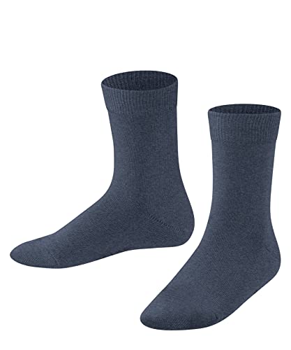 FALKE Uniseks - dzieci Skarpety Family K SO Zrównoważona Bawełna jednokolorowe 1 Para, Niebieski (Light Denim 6660), 23-26 (2-3 lata)