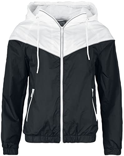 Lonsdale Damska kurtka przeciwwiatrowa Skerray, Czarny/biały, XL