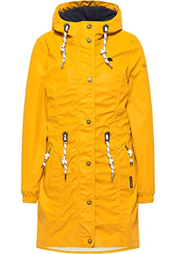 Schmuddelwedda Damski płaszcz przeciwdeszczowy, musztardowy, XL