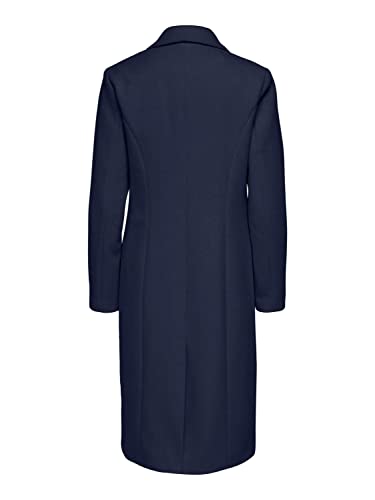 ONLY Damski płaszcz ONLEMMA Fitted OTW Coat, niebieski morski / szczegóły: SOLID, XS (2 sztuki)