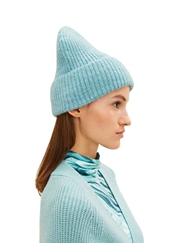 TOM TAILOR Denim Damski Czapka beanie 1033066, 30564 - Reef Blue Melange, ONESIZE