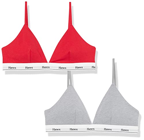 Hanes Biustonosz damski (2 sztuki), Beton Heather/Shelton Red, M