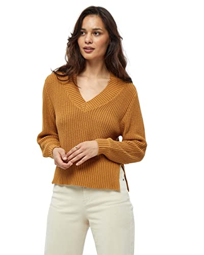 Peppercorn Destina damska bluza z dekoltem w serek, Bone Brown, M