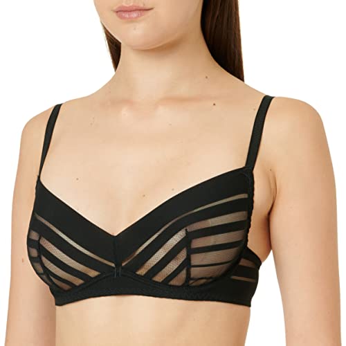 Passionata GRAPHIC, Bandeau biustonosz z T-shirtem, bielizna damska, czarny, 75E