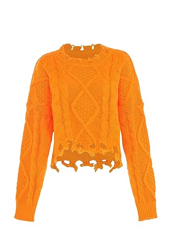 myMo Damski top z dzianiny POMARAŃCZOWY XL/XXL