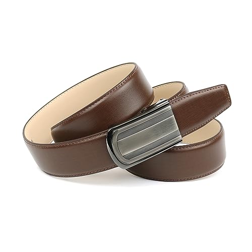 Anthoni Crown Męski automatyczny pasek skórzany pasek, brązowy, 100, brązowy, 100