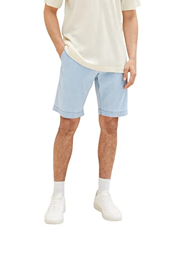 TOM TAILOR Męskie 1036292 bermudy dżinsowe szorty, 10112-Clean Light Stone Blue Denim, 31, 10112 - Clean Light Stone Blue Denim