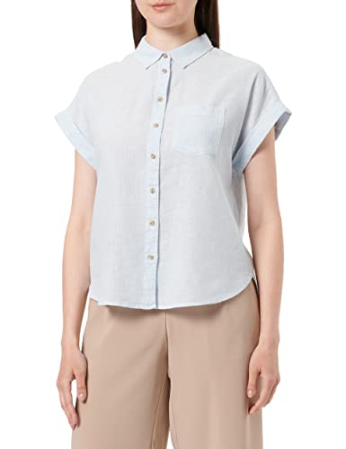 Springfield Koszula Męska Krótki Rękaw Bawełna, Jasnoniebieski, 36