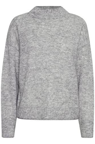 ICHI Sweter damski, 200318/szary melanż, XXL