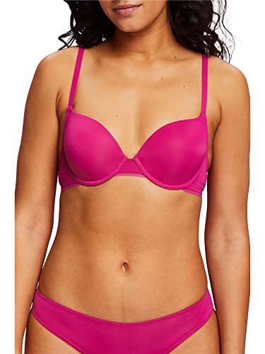 ESPRIT Bodywear damski Micro W.Logo Print RCS sexy wyściełany biustonosz, różowy fuksja, 80 A, różowy (Pink FUCHSIA), 80A