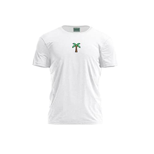 Bona Basics, Męski T-shirt z cyfrowym nadrukiem,% 100 bawełna, biały, na co dzień, męskie topy, rozmiar: M, biały, M
