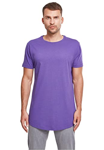 Urban Classics Męski T-shirt Shaped Long Tee jednokolorowy, długi krój koszulka męska, dostępna w wielu różnych kolorach, rozmiary XS-5XL, Ultrafiolet, XXL
