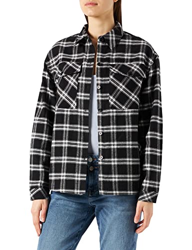 Urban Classics Damska koszula oversize, czarny/biały, L