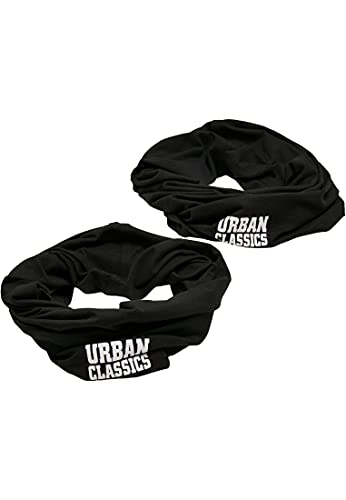 Urban Classics Unisex Logo Tuba Scarf 2-pak szalik, czarny, jeden rozmiar