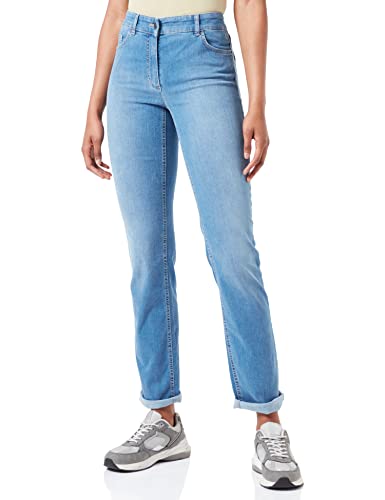 GERRY WEBER Edition Jeansy damskie o prostym kroju, Blue Denim ze stosowaniem, 46 PL