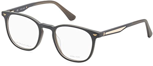 Police VPLF02 okulary, Dark Grey Top+Grey, 50 dla mężczyzn, ciemnoszare górna część + szare, ciemnoszary top + szary