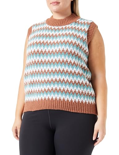 SIDONA Damski sweter z dzianiny 15525005-SI01, miętowy, wielokolorowy, M/L, Mięta dymna, wielokolorowa, M-L