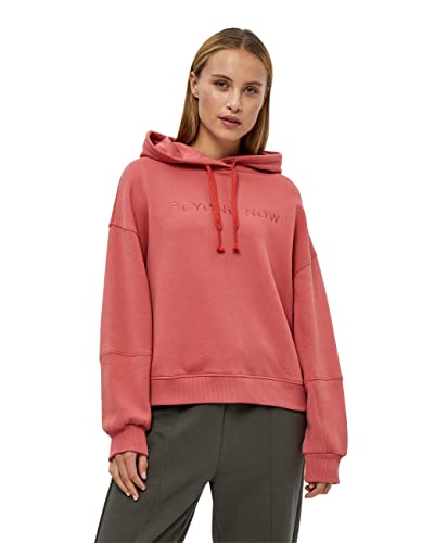 Beyond Now Damska bluza z kapturem Brielle GOTS | Beżowe bluzy UK | Sweter jesienny rozmiar XXL, 701 Mineralna czerwień, XXL