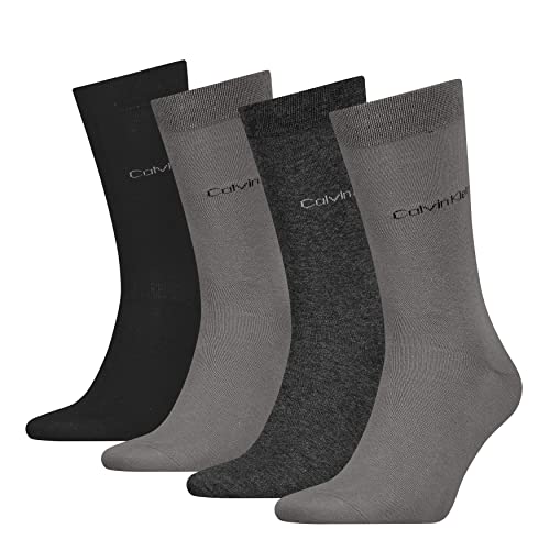 Calvin Klein Męskie skarpety na prezent (4 sztuki), Grey Combo., rozmiar uniwersalny