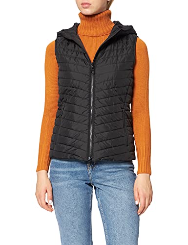 Geox Damska kamizelka Asythia I Down Vest, czarna, 40 (DE), czarny