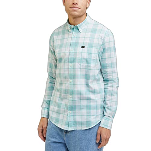 Lee Męska koszula zapinana na guziki, Dusty Jade, XL