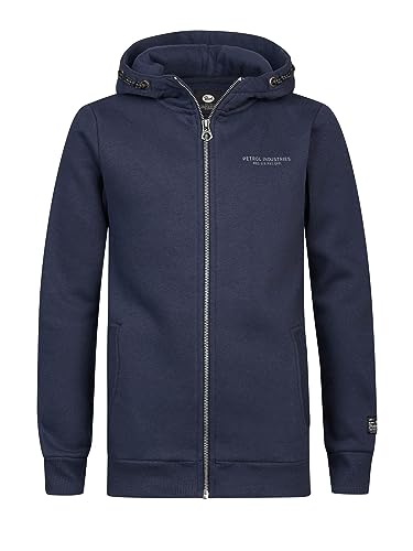 Petrol Industries Boys Sweater Hooded Zip Bluza dziecięca, Marynarka Północna, 12 lat