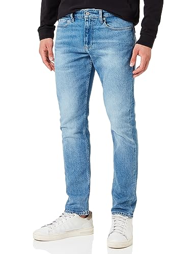 Calvin Klein Jeans Spodnie męskie slim, Dżinsowa lekka, 33W / 32L
