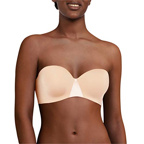 Chantelle Essential Bandeau koszulka biustonosz damski, niewidoczna bielizna, beżowy Dore, 85F