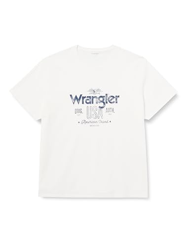 Wrangler T-shirt męski Americana Tee, Worn White, XXL