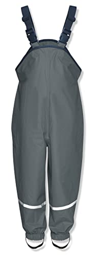 Playshoes Unisex dziecięce spodnie na błoto, podszewka tekstylna, spodnie przeciwdeszczowe, ciemnoszare, 98, ciemnoszary, 98