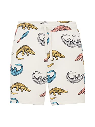 TOM TAILOR Chłopięce dziecięce szorty dresowe ze wzorem, 31766 - wzór na całej powierzchni Croco, 104-110