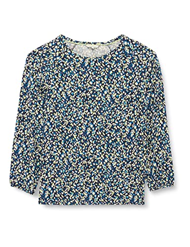 TRIANGLE Bluzka damska, długi rękaw, niebieska, 52, niebieski