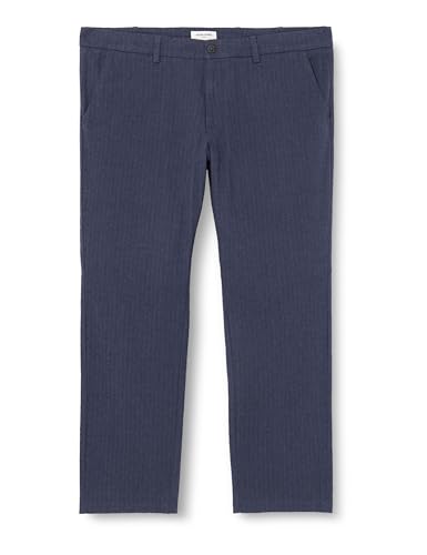 JACK&JONES PLUS Jpstmarco Jjwinter Lc Pls Chino spodnie męskie, Navy Blazer, 54W / 32L