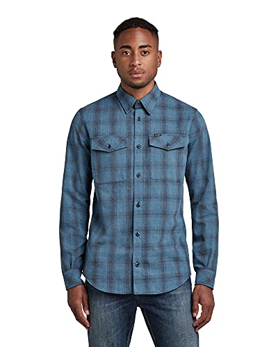 G-STAR RAW Męska koszula Marine Slim, Wielokolorowy (Lt Nitro Phill Check D20165-c857-c645), S