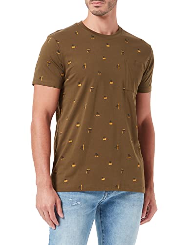 edc by Esprit T-shirt męski, 358/Dark Khaki 4, XL
