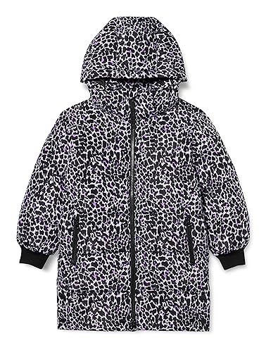 NAME IT Dziewczęca kurtka NKFMEO Long Jacket Leo, Thistle, 134, Thistle, 134 cm