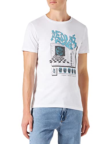 Replay Męski T-shirt M6332, 001 biały, XL