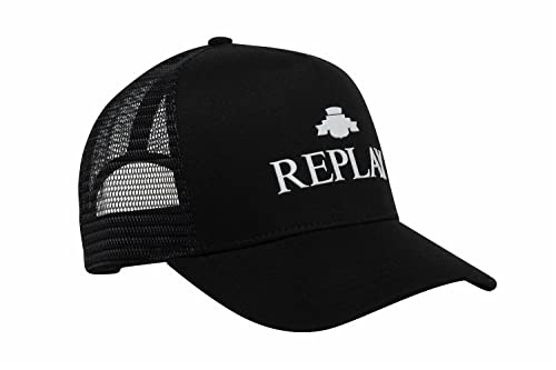 Replay Unisex AX4316 czapka baseballowa, 098 czarna, UNIC, 098 BLACK, jeden rozmiar