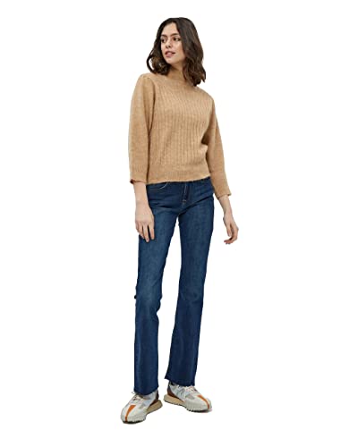 Minus Damski sweter z dzianiny Dita 734 Warm Sand Melange XS, 734 Ciepły piasek melanż, XS