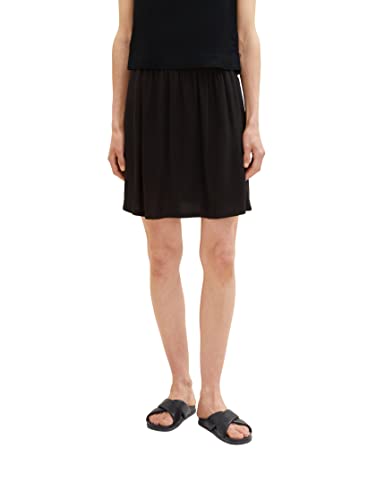 TOM TAILOR Damska spódnica mini, czarny, 38