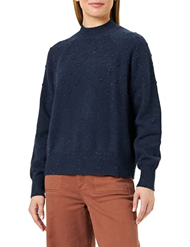 TOM TAILOR Denim Damski Sweter z dzianiny w kropki 1034565, 10786 - Indigo Ink Blue, S