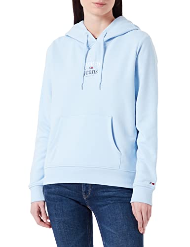 Tommy Jeans Damska bluza z kapturem, Chambray Sky, XS