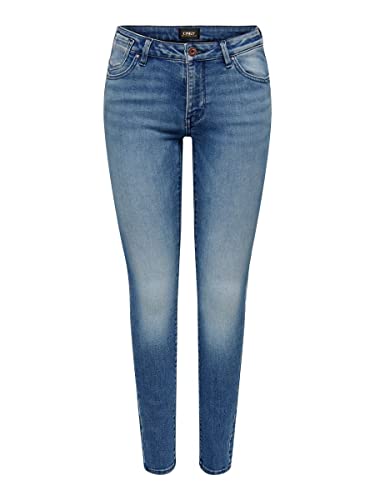 ONLY Dżinsy damskie o regularnym kroju z rękawami, niebieski (medium blue denim), 29W / 34L
